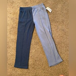 Athletic Works blue color block girls wide leg pants